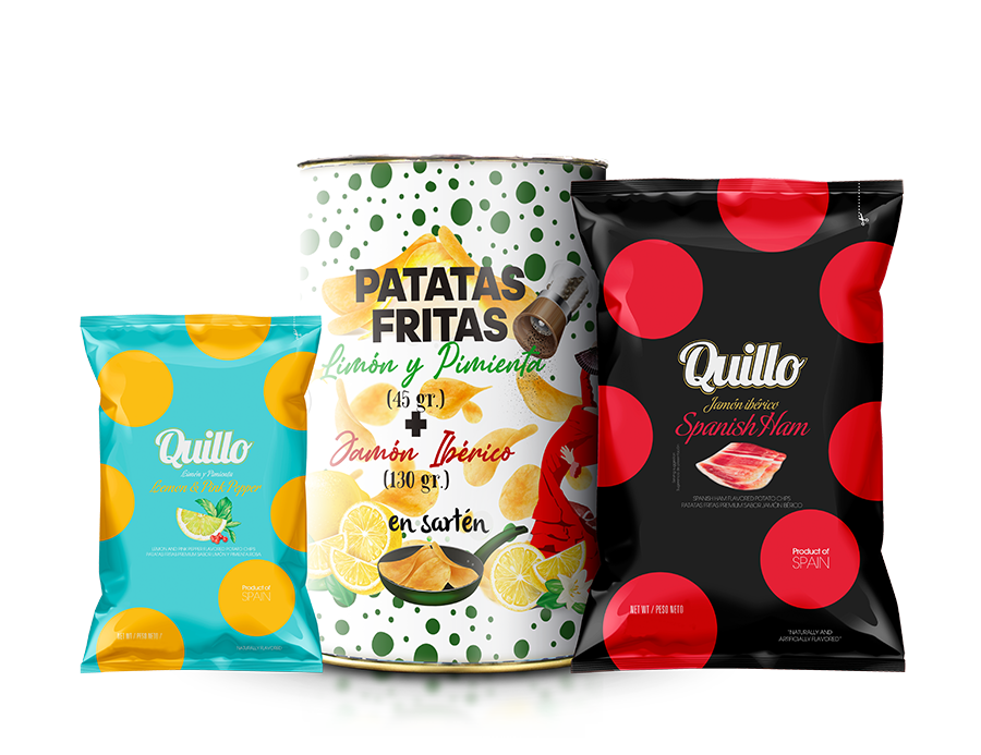 Ref.-2007 - Patatas fritas jamón ibérico de 130gr y patatas fritas limón con pimienta de 45gr Modificado