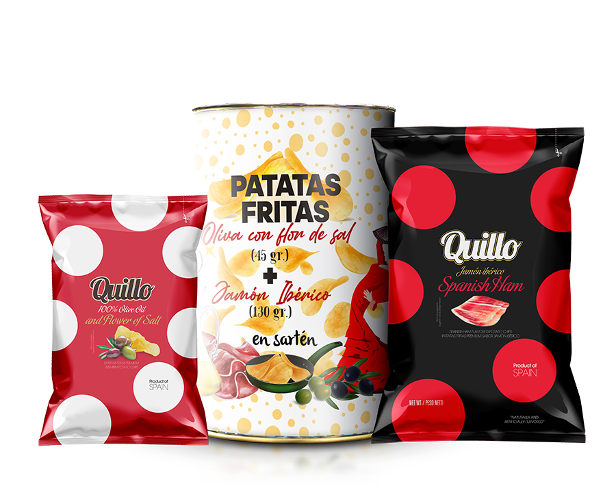 Ref.-2010 - Patatas fritas jamón ibérico de 130gr y patatas fritas de aceite de oliva con flor de sal de 45gr Reducido
